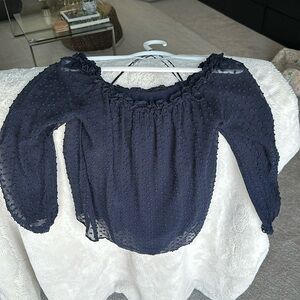 Dark blue extra small/small j.crew blouse
